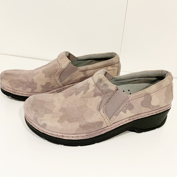 KLOGS Leather Pink Camouflage Comfort Shoes Clogs - Picture 3 of 9